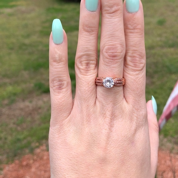 FJ Ring - Rose Gold Dipped - Picture 1 of 5